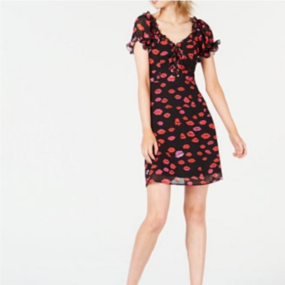 Betsey Johnson 💋 "Red Kiss" Puff Sleeve Dress 💋